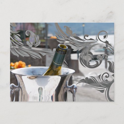 Bottle of French Wine Postcard