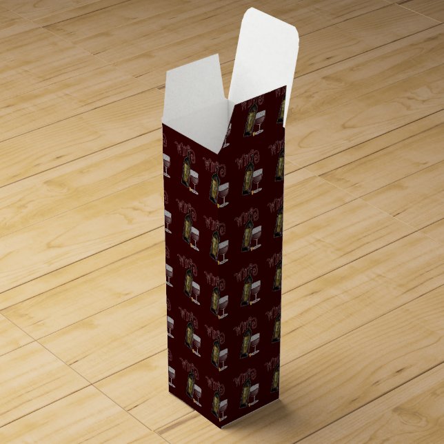 Bottle of Wine Gift Box (Opened)