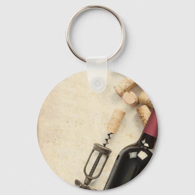 Bottle of Wine Keychain (Front)