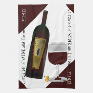 Bottle of Wine Kitchen Towel