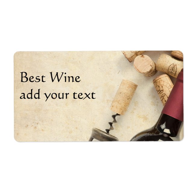 Bottle of Wine Label (Front)