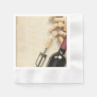Bottle of Wine Paper Napkins
