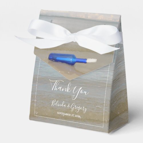 Bottle On Beach Sand Wedding Favor Boxes