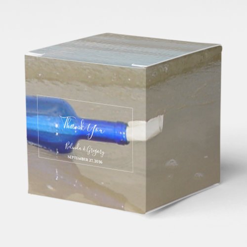 Bottle On Beach Sand Wedding Favor Boxes