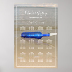 Bottle On Beach Sand Wedding Seating Chart
