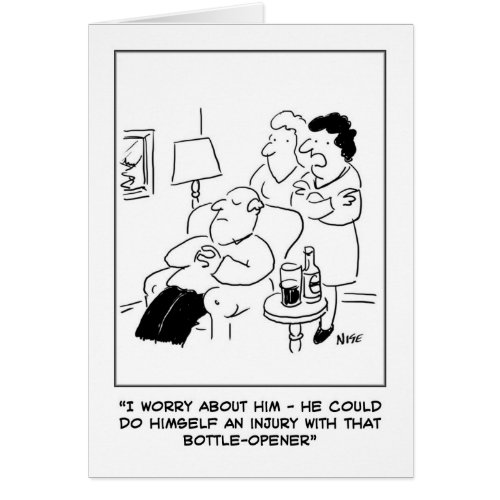 Bottle opener injury cartoon