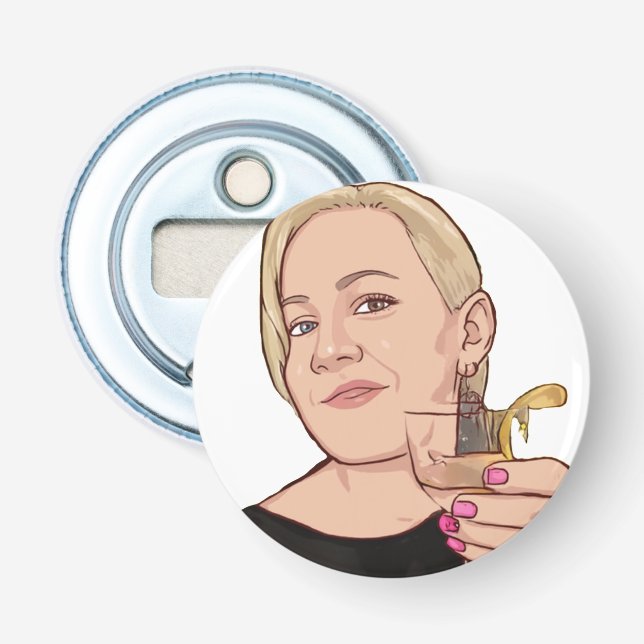 Bottle Opener & Magnet - WHITE (Front)