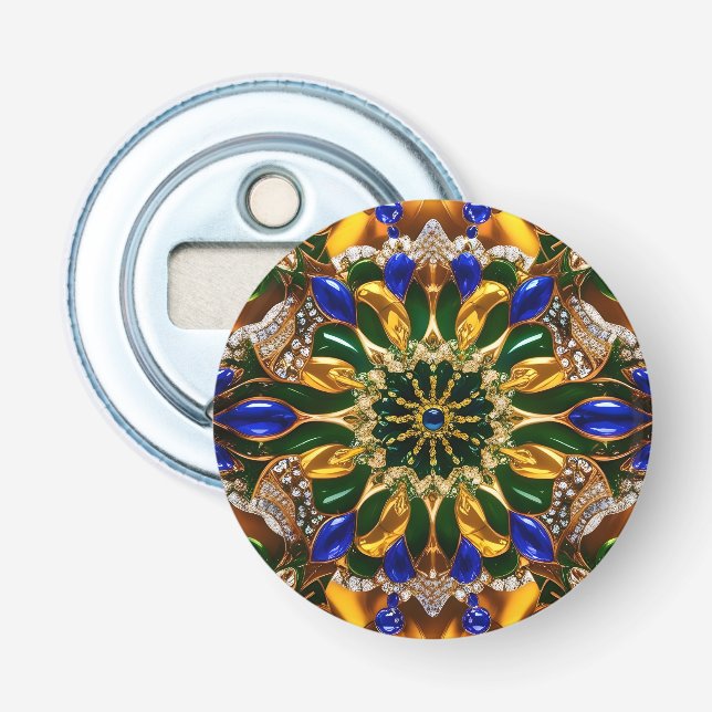 Bottle opener with Brazil Colors Design (Front)