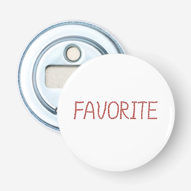 Bottle opener with 'favorite' (Front)