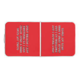 Bottle Opening Teeth Beer Pong Table