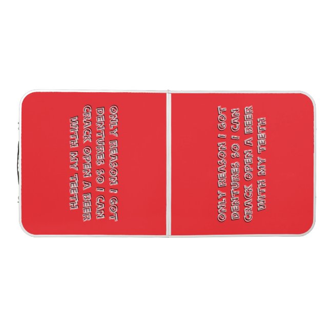 Bottle Opening Teeth  Beer Pong Table (Top)
