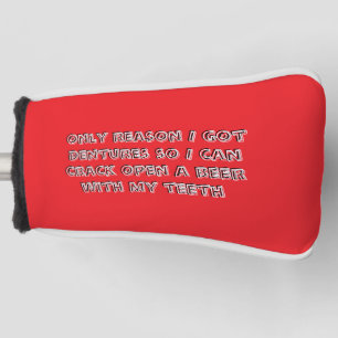 Bottle Opening Teeth Golf Head Cover