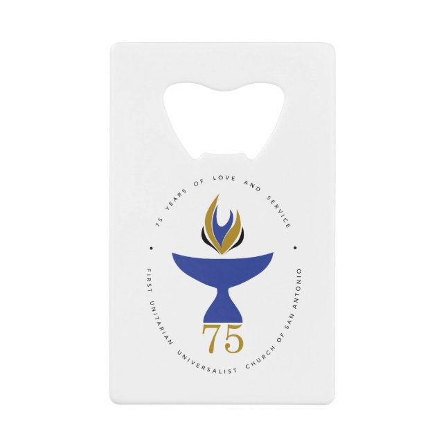 Bottle Opening with Logo Credit Card Bottle Opener (Front)