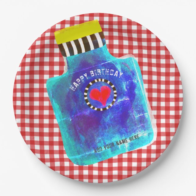 Bottle Paper Dinner Napkins Plates (Front)