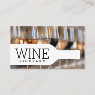 Bottle Silhouette   Wine Tasting Collection Business Card
