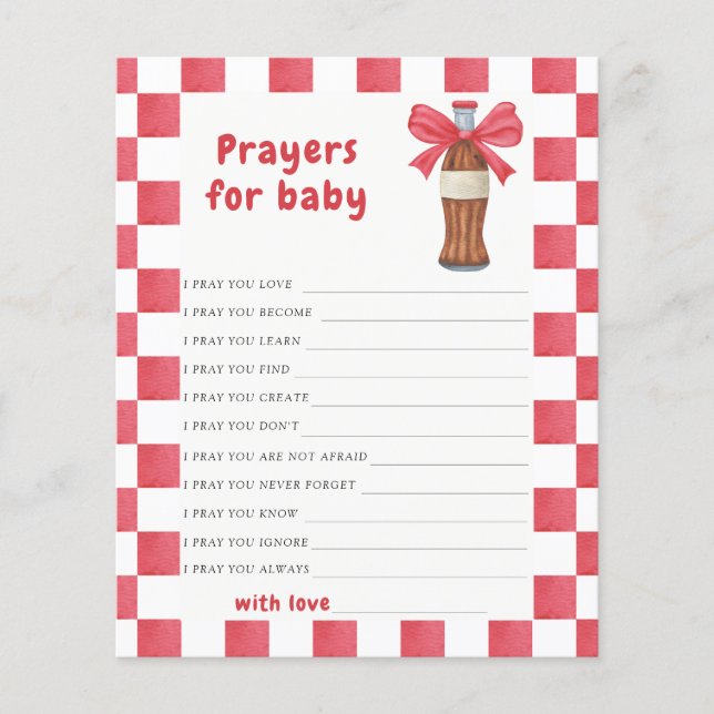 Bottle soda baby shower prayers for baby  (Front)