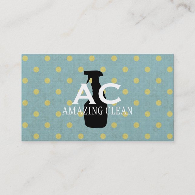 Bottle Spray / Polka Dot Business Card (Front)