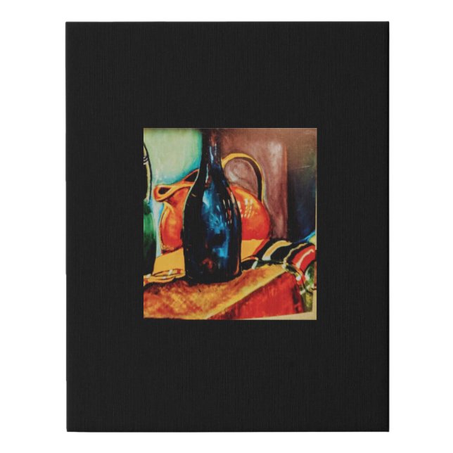 Bottle Study Painting Faux Canvas Print (Front)