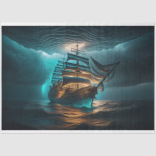 Bottle to sea ocean ship capsize v1 Tissue paper