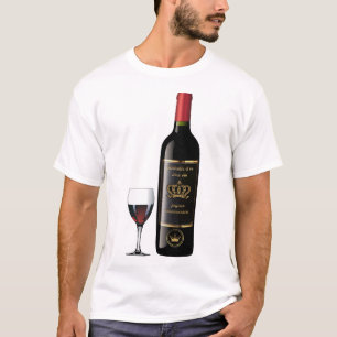 bottle wine glass foot red alcohol pinch pif 5 T-Shirt