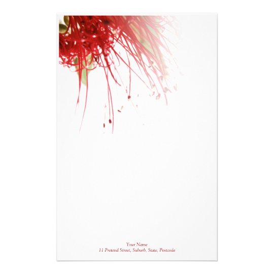 Bottlebrush Flower Stationery