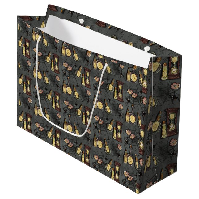 Bottled Fears- Gold Large Gift Bag (Front Angled)