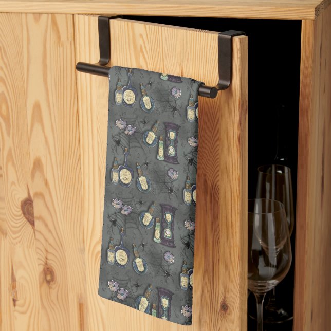 Bottled Fears- Grey Kitchen Towel (Thirds Fold)