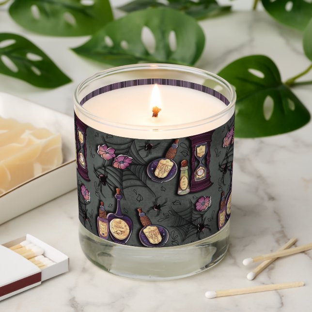 Bottled Fears- Rose Scented Candle (Lit)