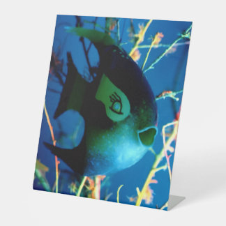 Bottled Fish jGibney The Museum Zazzle Pedestal Sign