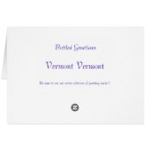 Bottled Genetians Cards (Back Horizontal)