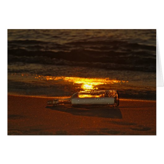 Bottled message on the beach cards (Front Horizontal)