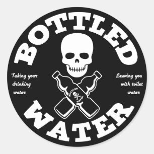 Bottled Water Classic Round Sticker