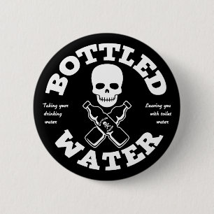 Bottled Water Pinback Button