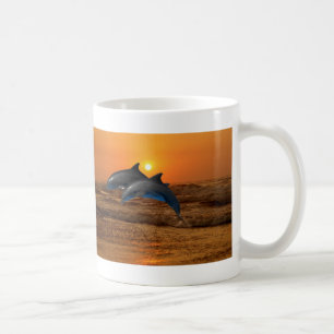 Bottlenose Dolphin at Sunset Coffee Mug