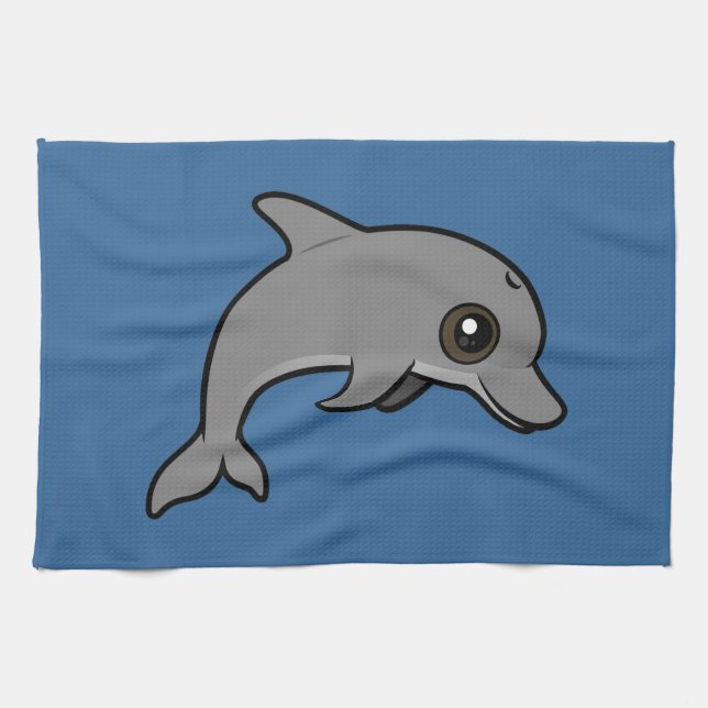 Bottlenose Dolphin Kitchen Towel (Horizontal)
