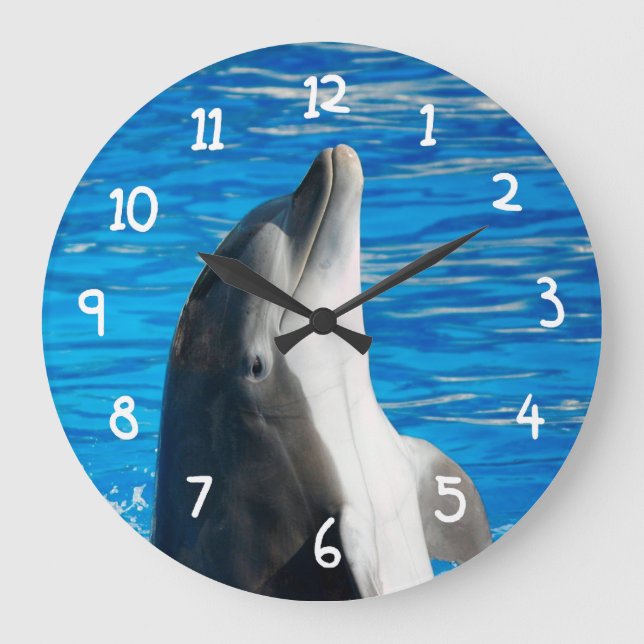 Bottlenose Dolphin Large Clock (Front)