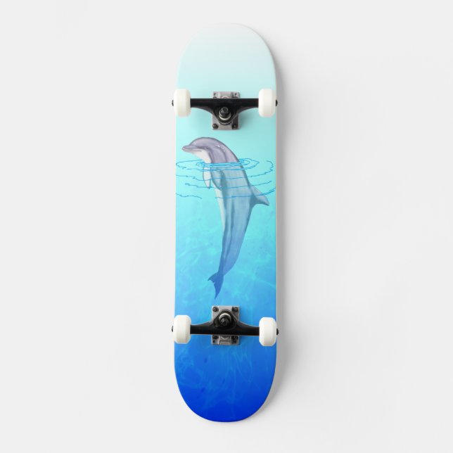 Bottlenose Dolphin Skateboard Deck (Front)