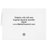 bottlenose dolphin with baby cards (Back Horizontal)
