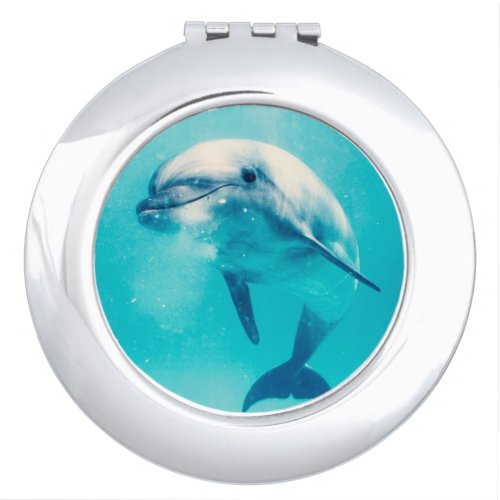 Bottlenosed Dolphin Underwater Compact Mirror