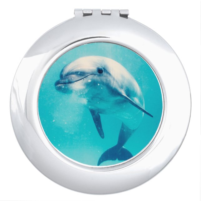 Bottlenosed Dolphin Underwater Compact Mirror (Front)