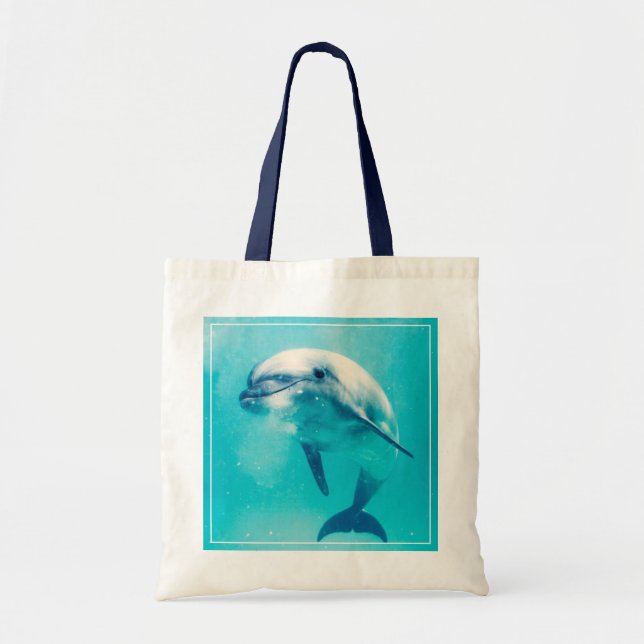 Bottlenosed Dolphin Underwater Tote Bag (Front)