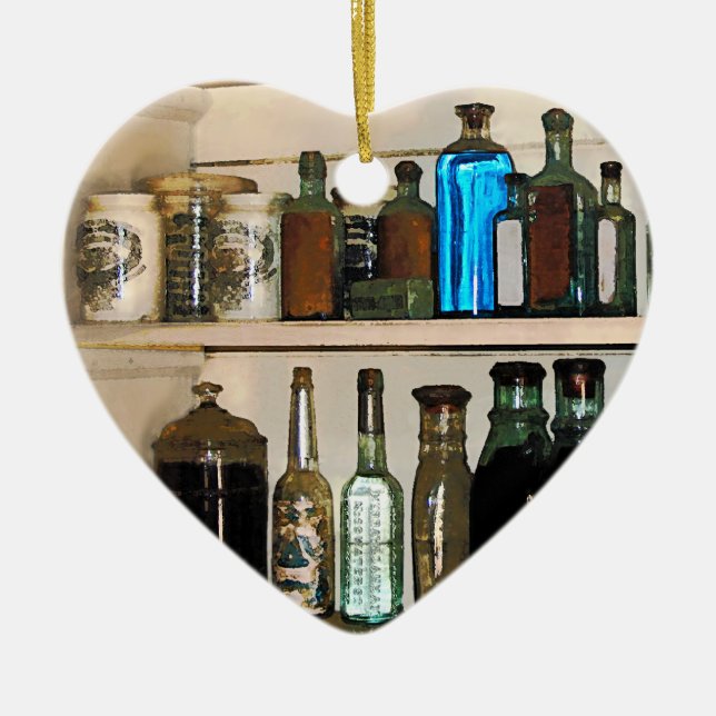 Bottles and Baskets Ceramic Ornament (Front)