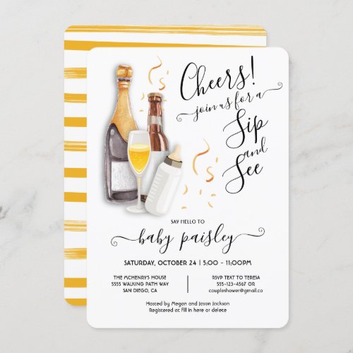 Bottles and Beer Baby Shower Sip  See Invitation