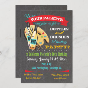 paint and sip invite template