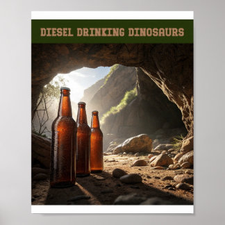 Bottles Beside A Cave Poster