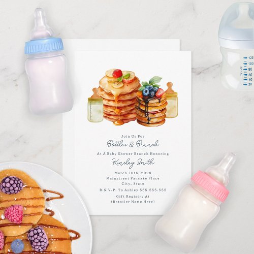 Bottles  Brunch Baby Shower Breakfast Invitation