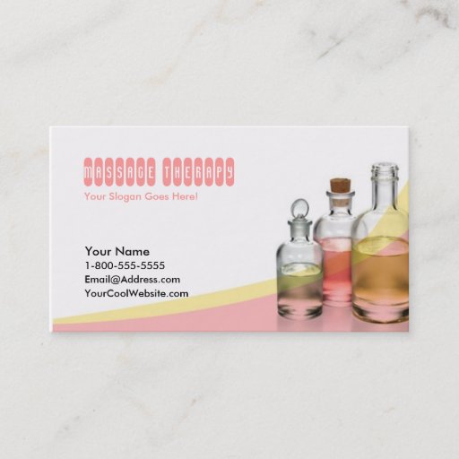 Customizable Bottles Business Card