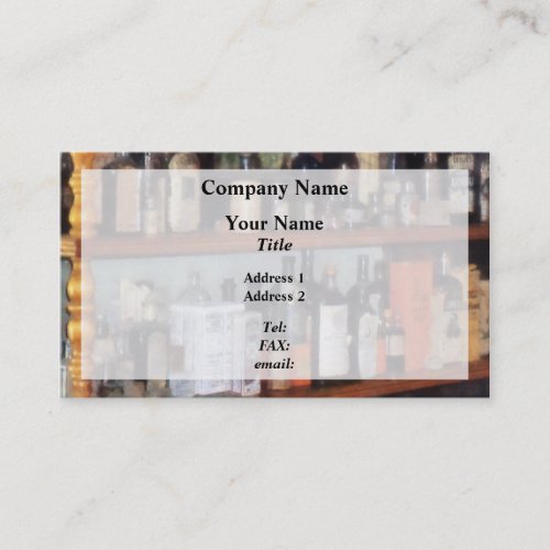 Bottles in General Store Business Cards