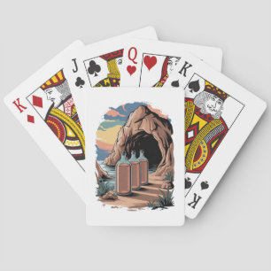 Bottles Near A Cave Entrance Poker Cards
