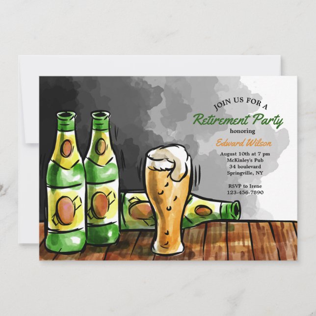 Bottles of Beer Invitation (Front)